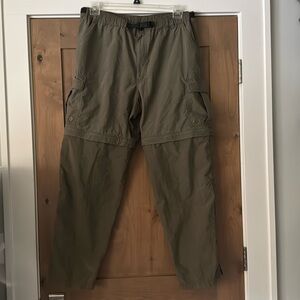 REI Mens M nylon convertible hiking pants khaki lightweight Backpacking camping